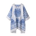 thumbnail image 3 of Nouveaux Hauts d'Été pour Femmes 2023 Grande Taille Mode Col Rond Manches Longues Imprimé Blouses Décontractées pour Sorties Chemise à Manches Longues pour Femmes, 3 of 7