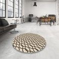 thumbnail image 4 of Ahgly Company Tapis d'Intérieur Lavable à la Machine, Carré, Transitionnel, Brun Café, Tapis de Zone, 3 Pieds Carré, 4 of 7