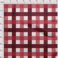 thumbnail image 3 of oneOone Silk Tabby Bright Red Fabric Gingham Check Craft Projects Decor Fabric Printed By The Yard 42 Inches Wide, 3 of 4
