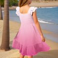 thumbnail image 5 of MIASHUI Robes pour Filles à Manches Volantées Extensibles, Coupe Trapèze Évasée, Robe d'École, Rose Vif, 11-12 Ans, 5 of 5
