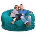 thumbnail image 1 of Ultimate Sack Fauteuil Poire de 6 Pi Rempli de Mousse, Housse en Suède Lavable, Sarcelle, 1 of 8