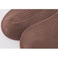 thumbnail image 5 of Splozh Tout-Petit Ruffle Chevilles Socks Girl Hiver et Automne Chaussettes Décontractées Confortables Mi-Mollet à Bordure Filetée Brun, 3-5 Ans, 5 of 5