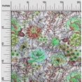 thumbnail image 2 of oneOone Velvet Red Fabric Florals Sewing Material Print Fabric By The Yard 58 Inch Wide, 2 of 4