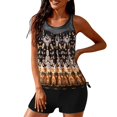 thumbnail image 3 of Bathing Suit For Women Womens Bathing Suits Tummy Control Two Piece Mesh Tankini Swimsuits Ruffled Swimwear, 3 of 8
