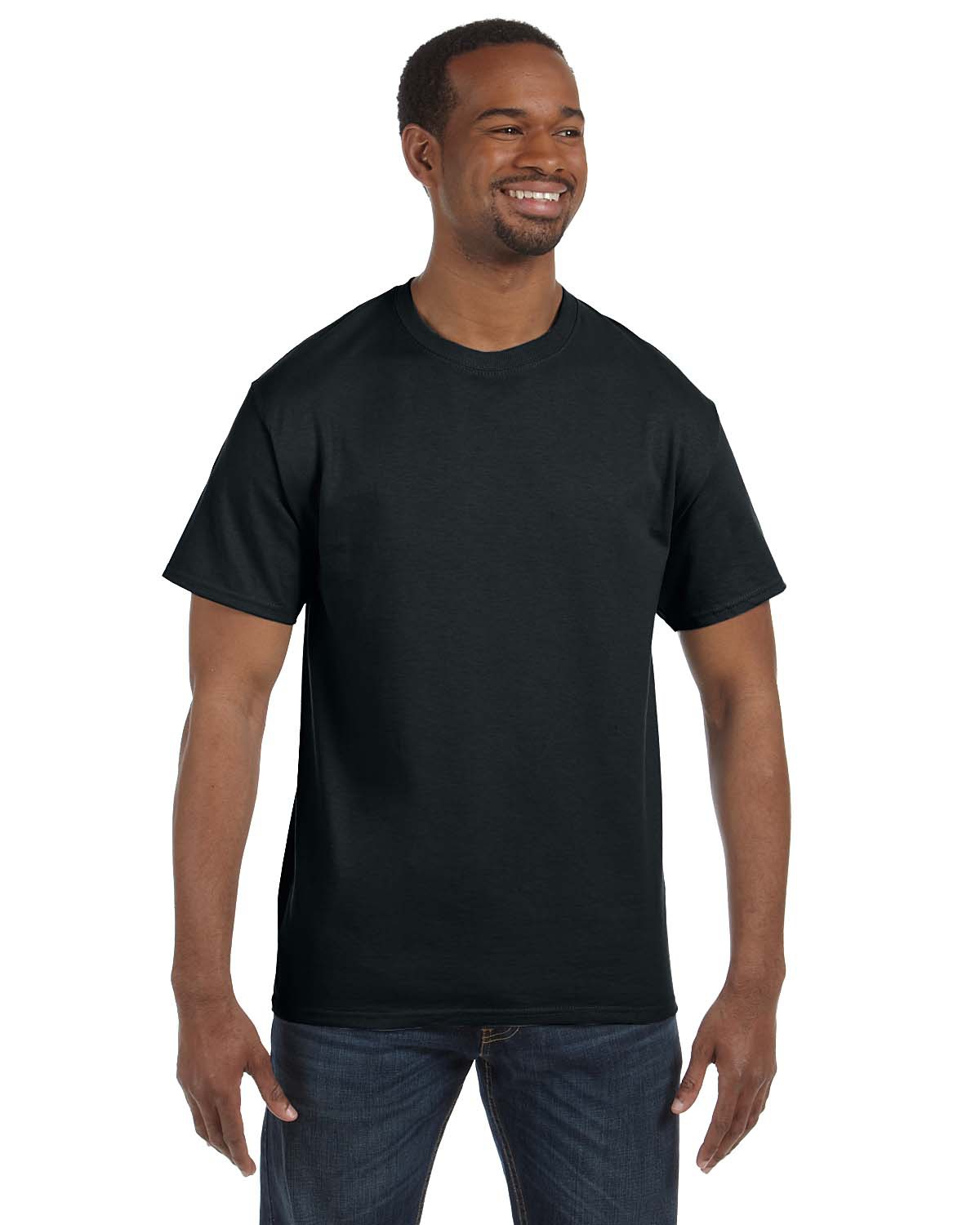 Jerzees Mens DRI-POWER Active Short Sleeve Crew T-Shirt, 4X, Black