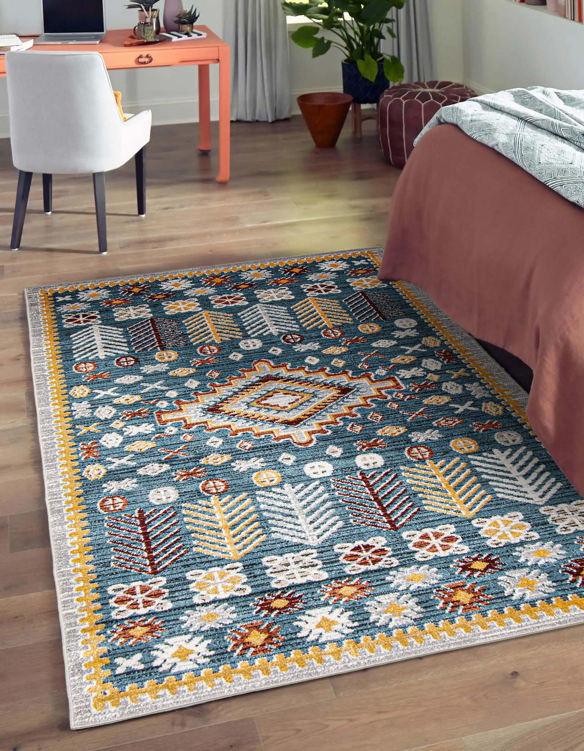 Tapis Lavable ECARPET Sud-Ouest pour Chambre, Salon, Chambre d'Enfant