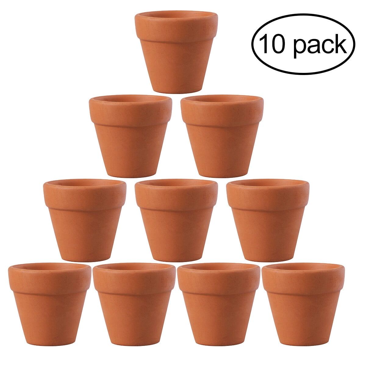 OUNONA 10Pcs 4.5x4cm Small Mini Terracotta Pot Clay Ceramic Pottery Planter Cactus Flower Pots Succulent Nursery Pots Great for Plants Crafts Wedding Favor