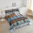thumbnail image 4 of Erosebridal Retro Paddle Bedding King Comforter Set, Rustic Lake House Old Barn Door Down Comforter, Reversible 3pcs, Ultra Soft, 4 of 7