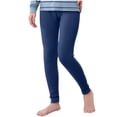 thumbnail image 1 of Kids Solid Color Warm Leg Binding Elastic Waist Long Pants Medium and Large Comfortable Leggings, 1 of 4