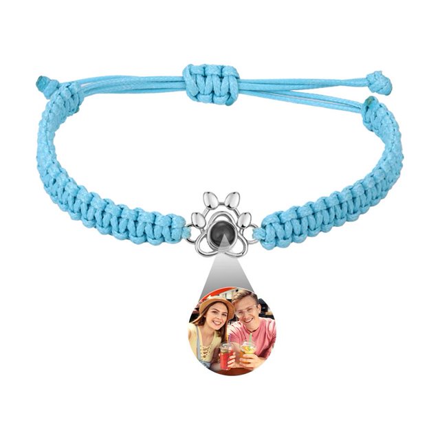 Custom Photo Bracelets Braided Rope Personalized Photo Projection Bracelet