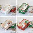 thumbnail image 2 of destyer 12pcs Christmas Pattern Packaging Boxes Bakery Cookie Goods Packing Boxes Cupcake Christmas Gift Boxes Colorful Boxes with Window for Christmas Cookies Snack, 2 of 8