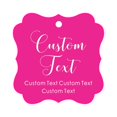 thumbnail image 1 of Darling Souvenir Personalized Paper Hang Tags Custom Text Wedding Party Gift Favor Tags -Magenta-50 Tags, 1 of 1