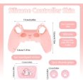 thumbnail image 2 of Pink Controller Skin Set for PS5, Cute Cat Paw Anti-Slip Silicone Cover Case for PS5 Wireless Controller Accessories Protective Shell with Thumb Grips & Touchpad Sticker, Girls Gamer Gifts, 2 of 7