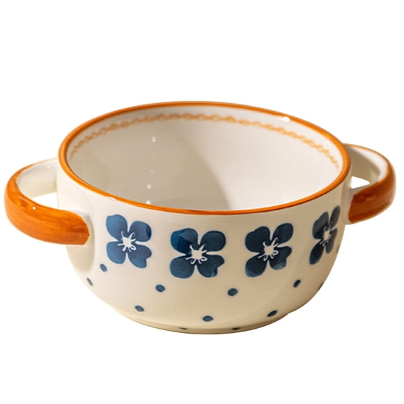 Qeeadeea Bouillon Cups, French Onion Soup Bowls With Handles, French Onion Soup Crocks Oven Safe, Microwave Soup Bowl, Soup Mug-B-12x12x6cm, 300ml
