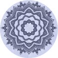 thumbnail image 1 of Ahgly Tapis Rond Lavable en Machine Intérieur Transitionnel Bleu Lavande, 6 Pieds Rond, 1 of 7