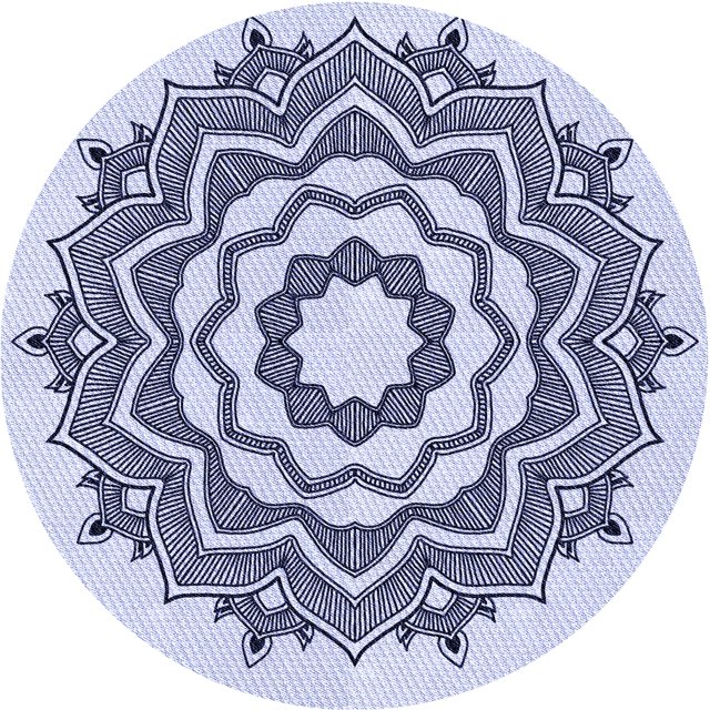 Ahgly Tapis Rond Lavable en Machine Intérieur Transitionnel Bleu Lavande, 6 Pieds Rond