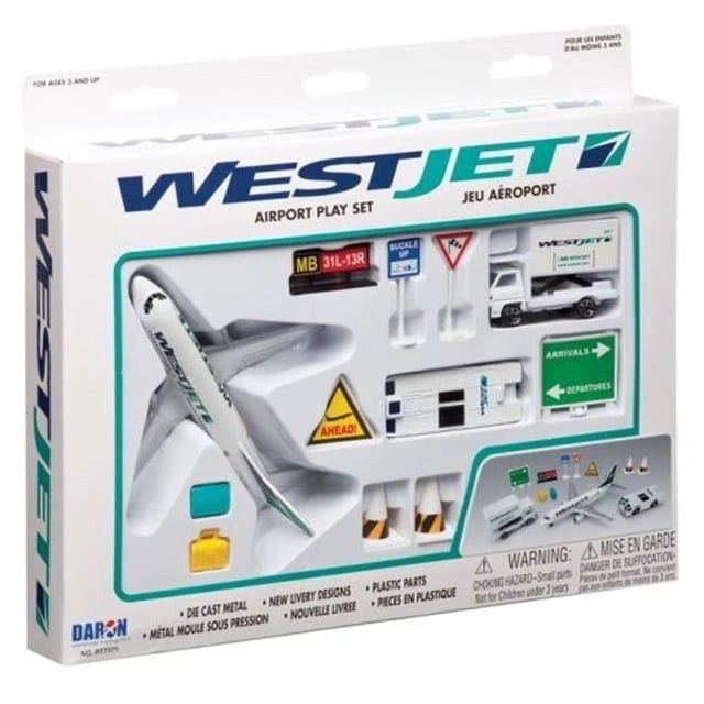 Daron Worldwide Trading RT7371 Westjet 13PC. Airport Play Set