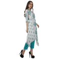 thumbnail image 3 of Moomaya Printed Traditional Clothing Womens Asymmetric Kurti Kurta With Pant Set, 3 of 6