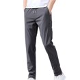 thumbnail image 1 of Pantalon Homme Taille Élastique Polyester Tendance Décontracté avec Cordon de Serrage pour Rue Noir m, 1 of 10