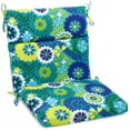 thumbnail image 1 of Blazing Needles Coussin de Chaise d'Extérieur Carré pour Siège/dossier en Polyester Filé de 22 Pouces par 45 Pouces - Luxury Azure, 1 of 1