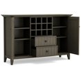 thumbnail image 3 of Bedford Wood 54" Transitional Sideboard Buffet and Wine Rack in Farmhouse Gray, 3 of 8