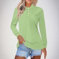 thumbnail image 2 of asjyhkr Plus Size Womens Long Sleeve Shirts Button Summer Tops Trendy 2025 Work Business Causal T Shirts, 2 of 6