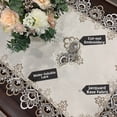 thumbnail image 3 of European style rectangular lace table For RUNNER dustproof cover with decorative lace hollow carvings for use on coffee tables desks and sideboards (50 * 100CM), 3 of 6