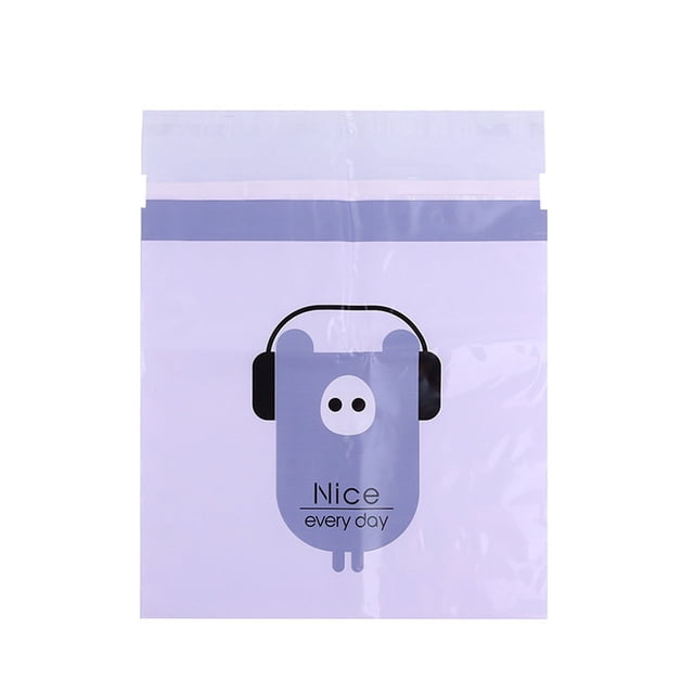 Oleegame 1PC Car Trash Bag Disposable Garbage Bag Home Self-adhesive Cleaning Bags 15pcs Purple