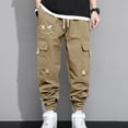 thumbnail image 1 of RXIRUCGD Pantalon Cargo Décontracté Sportif Multi-Poches Tendance Mode Homme, Kaki, Taille : L, 1 of 6