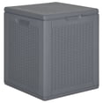 thumbnail image 1 of vidaXL Coffre de Rangement de Jardin Gris en Rotin PP 90 L, 1 of 5