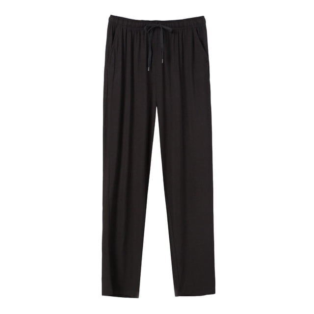 Dagugfen Mens Pajama Pants Drawstring Ruched Elastic Waist Loose Lightweight Comfy Loungewear Trousers