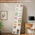 thumbnail image 4 of AKDSteel 9-Tier Foldable Shoe Rack Organizer, 18 Pairs Collapsible Shoe Storage Cabinet with Lids/Magnetic Clear Door for Closet, Stackable Tall Shoe Shelf Cabinet for Hallway, Living Room, 4 of 6