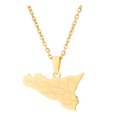 thumbnail image 4 of kurtrusly Unique Map Of Sicilia Necklace Crafted With Stainless Steel For Modern Look gold 5Set, 4 of 6