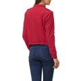 thumbnail image 3 of INSPIRE CHIC Veste de Moto de Motard Légère à Col Montant à Fermeture Éclair pour Femme Rouge P, 3 of 5