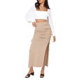 thumbnail image 1 of Jupe d'Été Taille Haute Fendue avec Cordon de Serrage, 1 of 9
