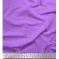 thumbnail image 1 of Soimoi Purple Rayon Fabric Lady Finger & Dots Fabric Prints By Yard 42 Inch Wide, 1 of 5