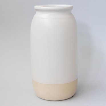Vase Blanc et Beige