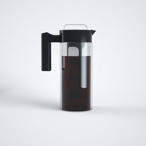 Zootealy Cold Brew Coffee Maker - 44 oz Thé glacé et cafetière glacé avec carafe en verre, filtre, entonnoir & Mesure du noir de scoop