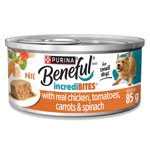 Beneful IncrediBites avec Pâté de Poulet Véritable, Nourriture de Chien humide 85 g