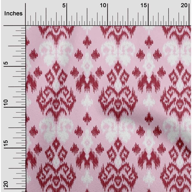 oneOone Silk Tabby Fabric Paisley Ikat Decor Fabric Printed BTY 42 Inch Wide