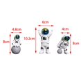 thumbnail image 3 of Astronaut Figure Spaceman Sculpture Resin Statue Ornament Polyresin themed for Model Kids Office Party 3pcs, 3 of 9