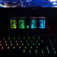 thumbnail image 4 of Table RGB Glow Tube Clock Base en Bois de Noyer LED Électronique Numérique Réveils Minuterie 12 24 Heures Système de Temps Réglable 8 Affichage ModesChristmas Cadeau Décoration de la Maison, 4 of 7