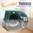 thumbnail image 4 of Omega Paw Premium Roll 'N Clean Self Cleaning Litter Box, Large, Green, 4 of 10