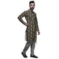 thumbnail image 2 of Atasi Kurta Pyjama de Designer pour Hommes Ensemble Kurta Angrakha Imprimé Vêtements d'Été, 2 of 3