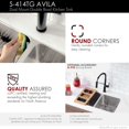 thumbnail image 3 of Stylish Dual-Mount 29" Double-Bowl Stainless Steel Kitchen Sink with Grids and Strainers S-414TG, 3 of 14