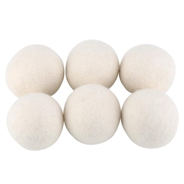 Fosa Laundry Dryer Balls,Wool Dryer Balls, 6Pcs 6cm Natural Wool Dryer Balls Water Absorption Eliminates Static Laundry Drying Ball, Laundry Wool Balls