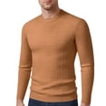 thumbnail image 2 of LIaqionyy Chandail pour Homme à Col Roulé, Chandail à Enfiler, Hauts Tricotés Automne Hiver, Chandail Chaud à Enfiler, Coupe Ajustée, Chandail de Base, M-3TG, 2 of 3