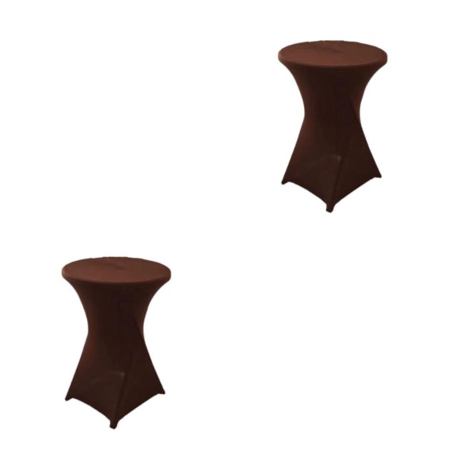 Maytalsory Couverture de Table Haute Extensible Écologique Entretien Facile et Résistant aux Taches Brun Clair 2Set