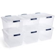 thumbnail image 1 of Rubbermaid Cleverstore Bac de Rangement en Plastique de 32 Pintes avec Couvercle (Lot de 6), 1 of 12