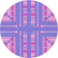 thumbnail image 1 of Ahgly Tapis d'Intérieur Lavable en Machine Carré Transitionnel Lilas Violet Vif, 3 Pieds Carré, 1 of 7